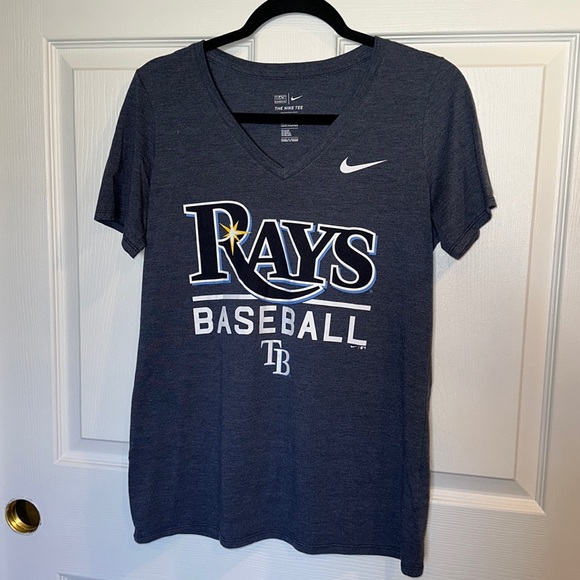 Nike MLB Tampa Bay Rays Baseball Women’s V-neck T-shirt, size medium (M) - Picture 1 of 3